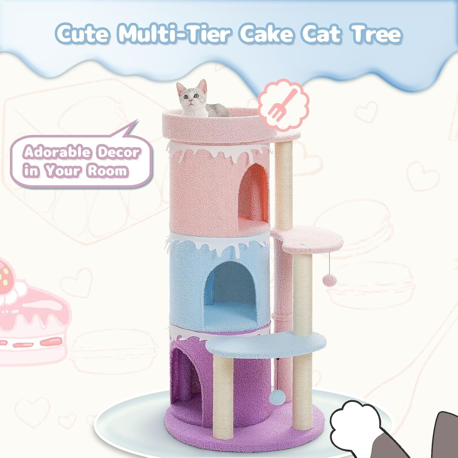 Adorable Tier Cake Cat Tree