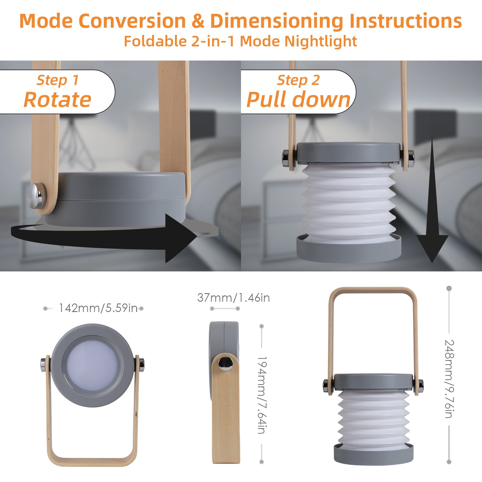 Portable Telescopic LED Camping Lantern