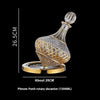 Good-looking Light Luxury Gold Crystal Household Rotating Gyro Wine Decanter Wine Aerator Mirror Jug Gift Bar Decoration