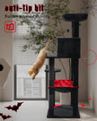 Gothic Style Spooky Cat Tree with Plush Fabric