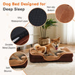 Memory Foam Pet Bed For Small Dogs And Cats With Washable And Removable Lid, Non-slip Base, Waterproof Padding, Egg Crate Foam, Improved Sleep, Brown, Medium