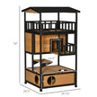 Wooden Outdoor Cat House, Wild Cat Shelter Kitten Tree