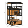 Wooden Outdoor Cat House, Wild Cat Shelter Kitten Tree