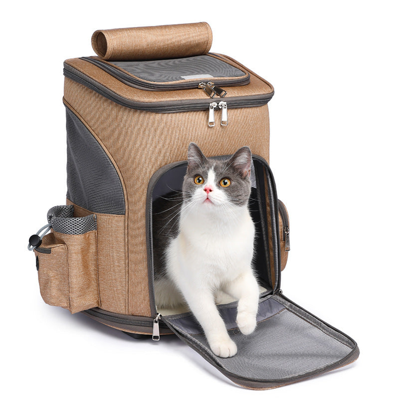 Space Capsule Trolley Pet Carrier Bag for Cats & Dogs