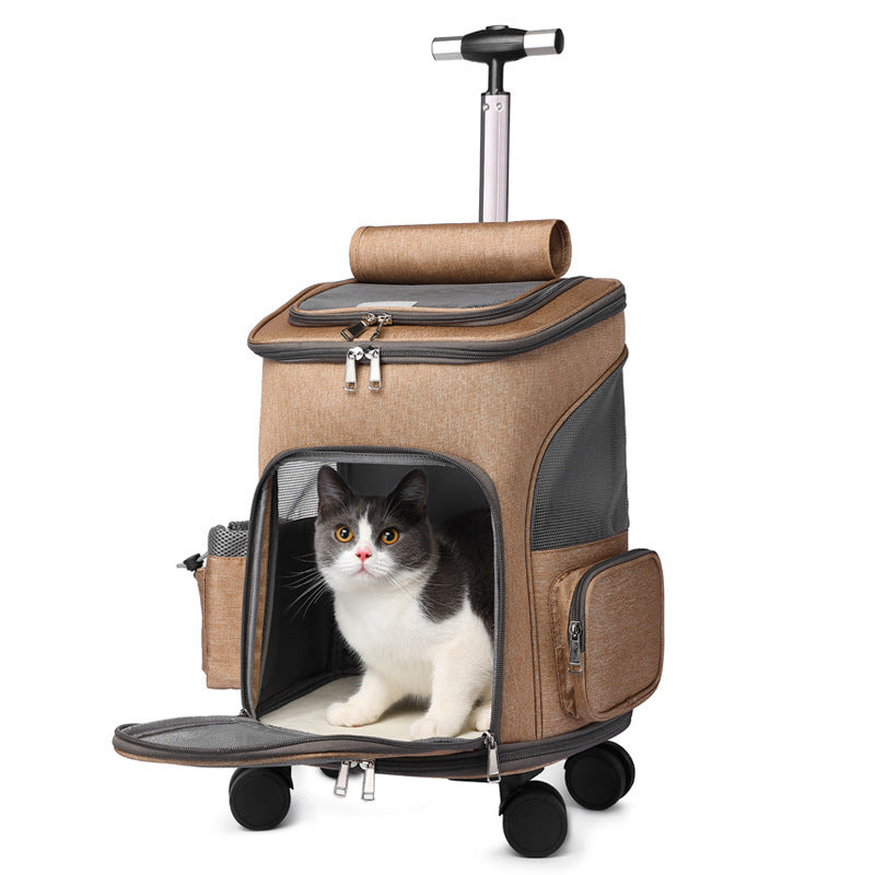 Space Capsule Trolley Pet Carrier Bag for Cats & Dogs