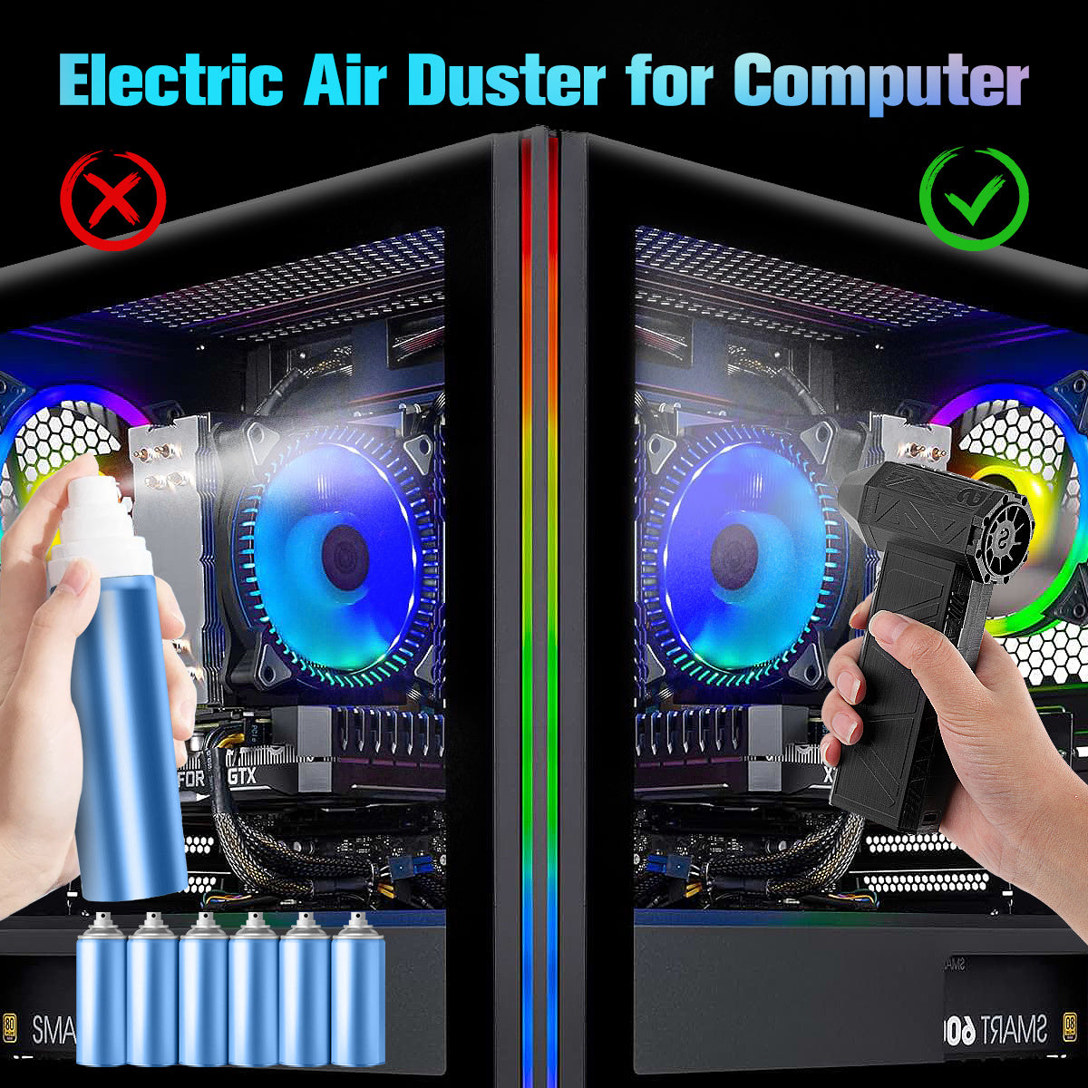 lectric Air Duster Cordless Keyboard Dust Cleaner