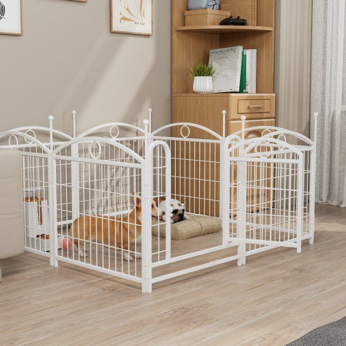 Dog Playpen Indoor 24 Inch 8 Panel Metal Dog Playpen