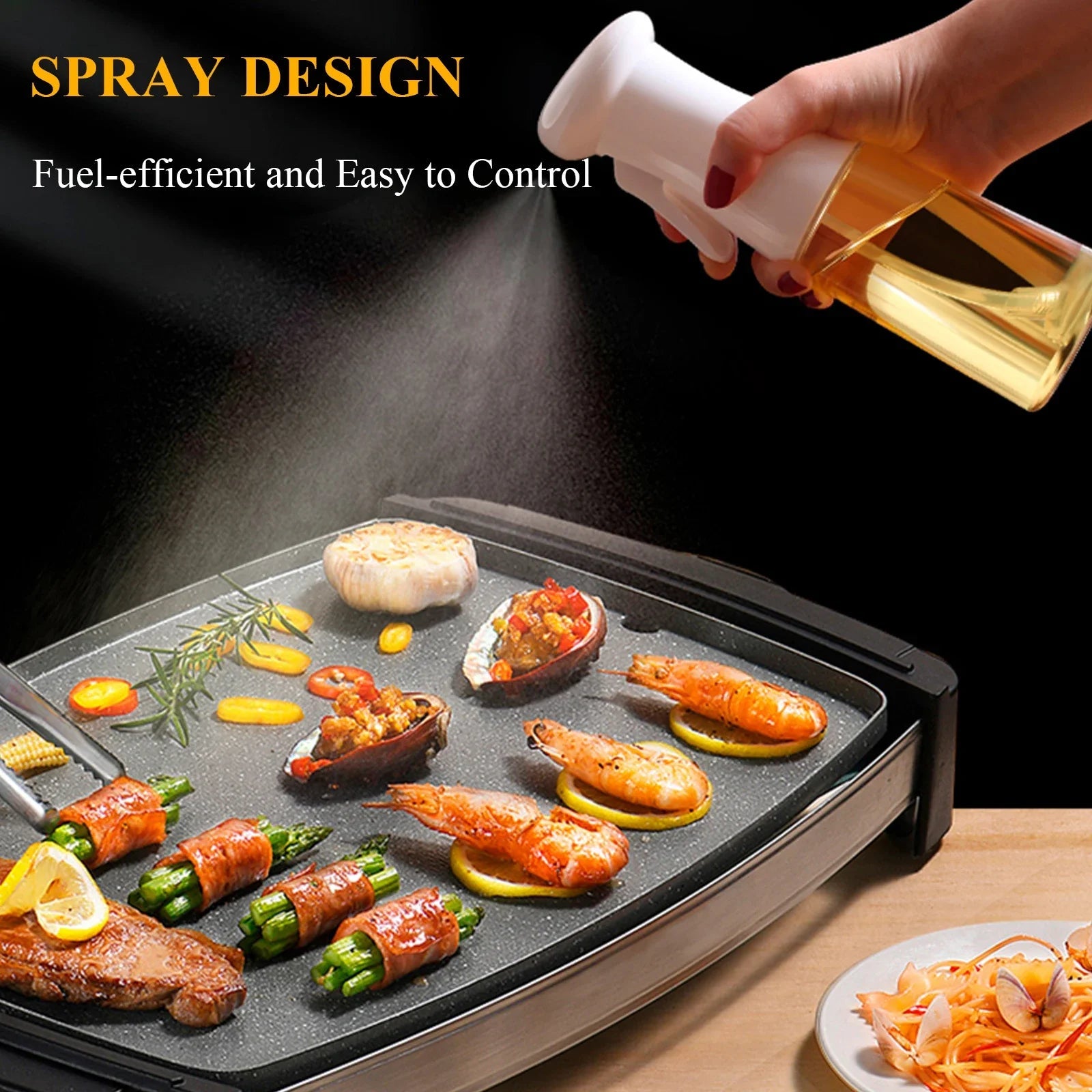 210ml Eco - Friendly Oil Spray Bottle - Versatile Cooking & Baking Mist Sprayer - Gleaming House