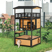 Wooden Outdoor Cat House, Wild Cat Shelter Kitten Tree