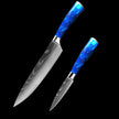 8-inch Chef Knife with Blue Resin Handle