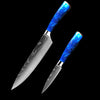 8-inch Chef Knife with Blue Resin Handle