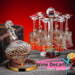 Good-looking Light Luxury Gold Crystal Household Rotating Gyro Wine Decanter Wine Aerator Mirror Jug Gift Bar Decoration