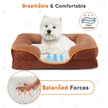 Memory Foam Pet Bed For Small Dogs And Cats With Washable And Removable Lid, Non-slip Base, Waterproof Padding, Egg Crate Foam, Improved Sleep, Brown, Medium