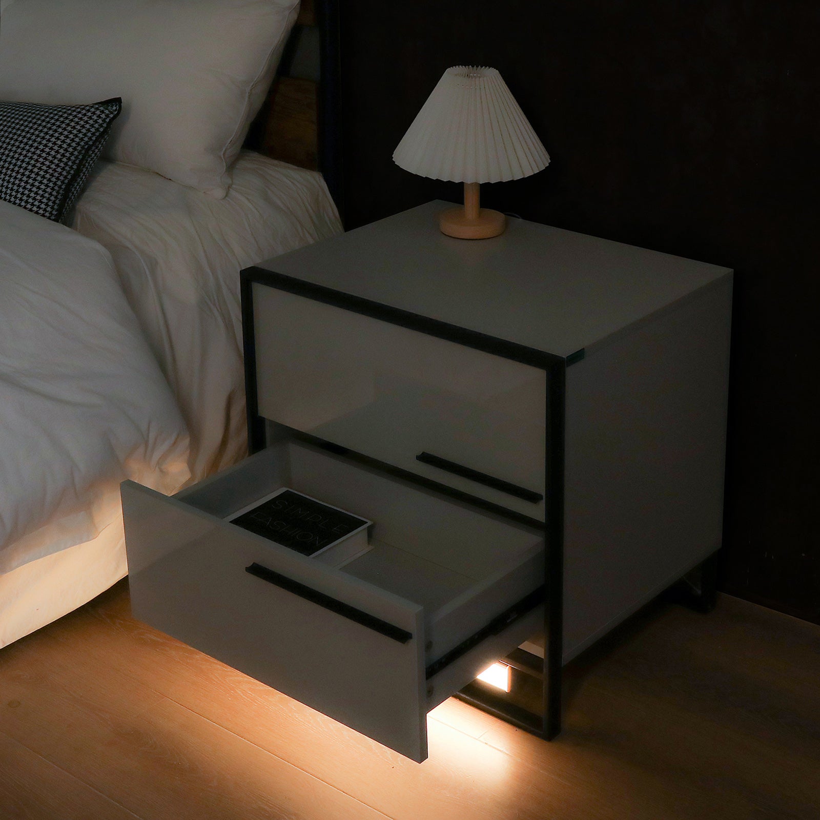 Modern Morocco LED Nightstand with Motion Sensor Light