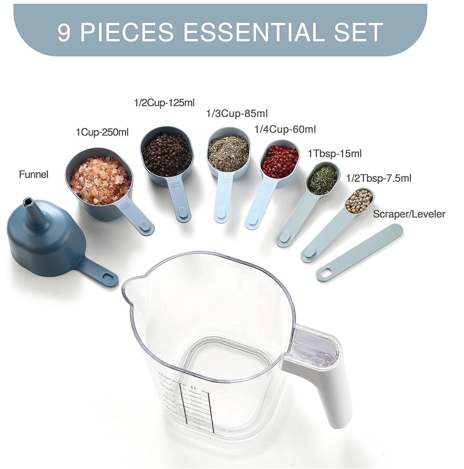 Measuring Cups and Spoons Set - 9PCS