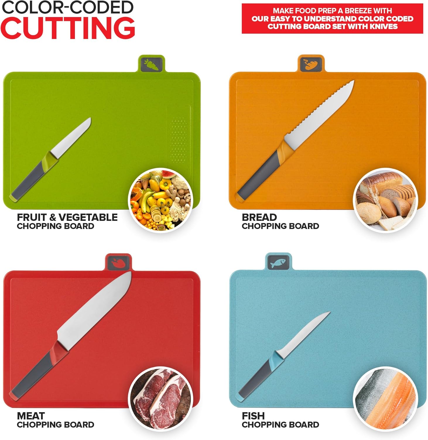 Zestaw noży Smart Cutting Board