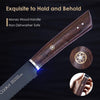 9 - Inch Serrated Bread Knife – Non - Stick Stainless Steel with Ergonomic Monzo Wood Handle - Gleaming House