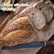 9 - Inch Serrated Bread Knife – Non - Stick Stainless Steel with Ergonomic Monzo Wood Handle - Gleaming House