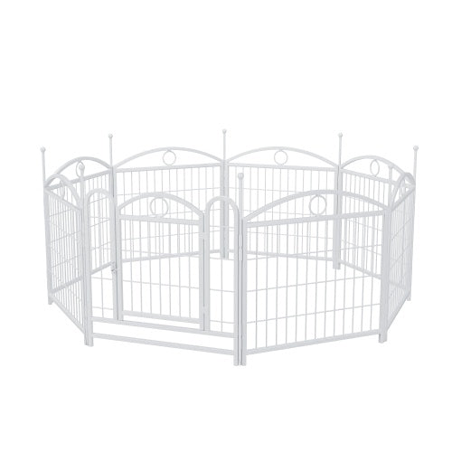 Dog Playpen Indoor 24 Inch 8 Panel Metal Dog Playpen