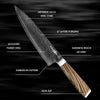 Kegani Chef Knife - 8 Inch Japanese Knife, 67 Layers Japanese VG-10 Damascus Steel Ultra Sharp Kitchen Knife, Professional Chef Knife Gyuto Knife- Ergonomic FullTang Handle