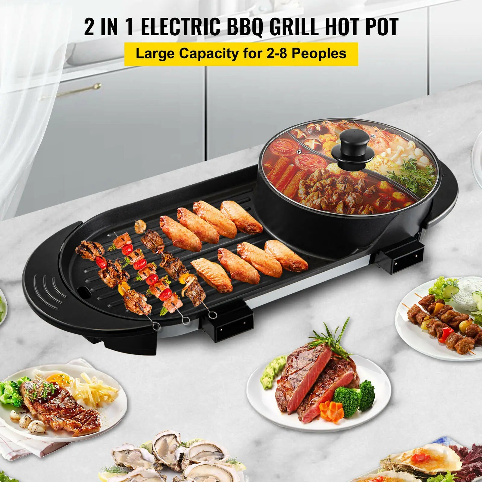 BBQ Grill & Hot Pot with Temp Control