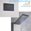 Brushed Nickel LED Shower Panel with Temperature Display