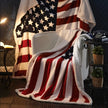 Plush Blanket Printed US Flag Blanket