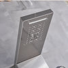 Brushed Nickel LED Shower Panel with Temperature Display