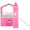 Kids Loft Bed with Slide and Playhouse Design