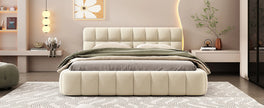 Minimalist Modern Upholstered Platform Bed