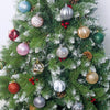 12pcs/set Christmas Round Balls Ornaments With Hanging Rope Christmas Tree Balls Pendant Navidad 2025 New Year Party Decorations