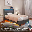 Twin Size Bed Frame with LED Features