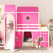 Kids Loft Bed with Slide and Playhouse Design