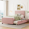 Twin Size Velvet Upholstered Platform Bed