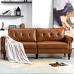 Elegancka, nowoczesna sofa dwuosobowa z nitowanym wzorem