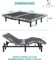 Adjustable Bed Base with Massage Features