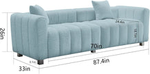 Nowoczesna 87-calowa sofa Teddy Velvet