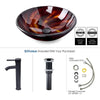 Round Tempered Glass Vanity Sink with ORB Faucet & Pop-Up Drain