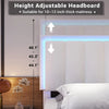 Modern Style Bed Frame with LED Headboard