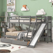 Versatile Bunk Bed with Storage and Slide - Twin over Full