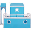 Kids Loft Bed with Slide and Playhouse Design