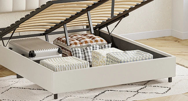 Modern Upholstered Bed Frame with Storage