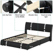 Modern Platform Bed Frame with RGB LED Light System