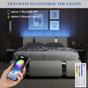 Modern Platform Bed Frame with RGB LED Light System