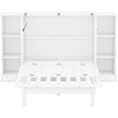 Murphy Bed with Built-in USB Ports, Shelves, and Storage Drawers - Queen Size, White Finish