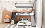 Unleash Imagination: House Bunk Bed - Slide, Storage Steps, and Whimsical Design