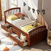 Modern Twin Bed Frame with 6 Drawers