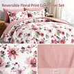 King Size Pink Floral 7-Piece Bedding Set