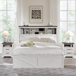 Luxury Farmhouse Bed Frame with LED Headboard