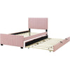 Twin Size Velvet Upholstered Platform Bed